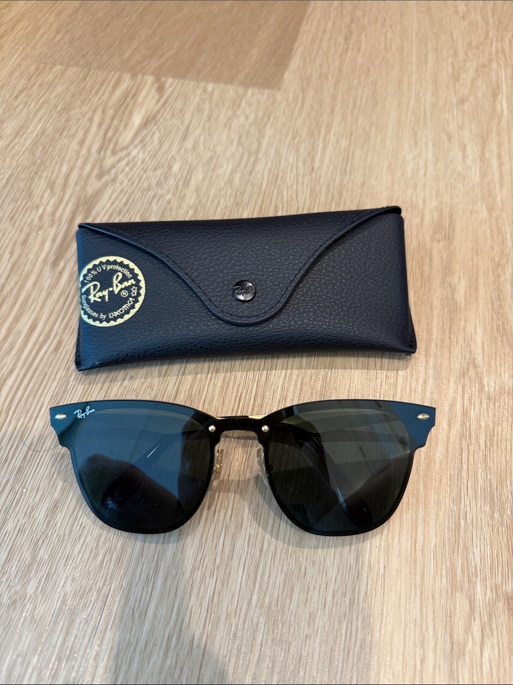 Ray-Ban Black Frame Sunglasses with Black Case